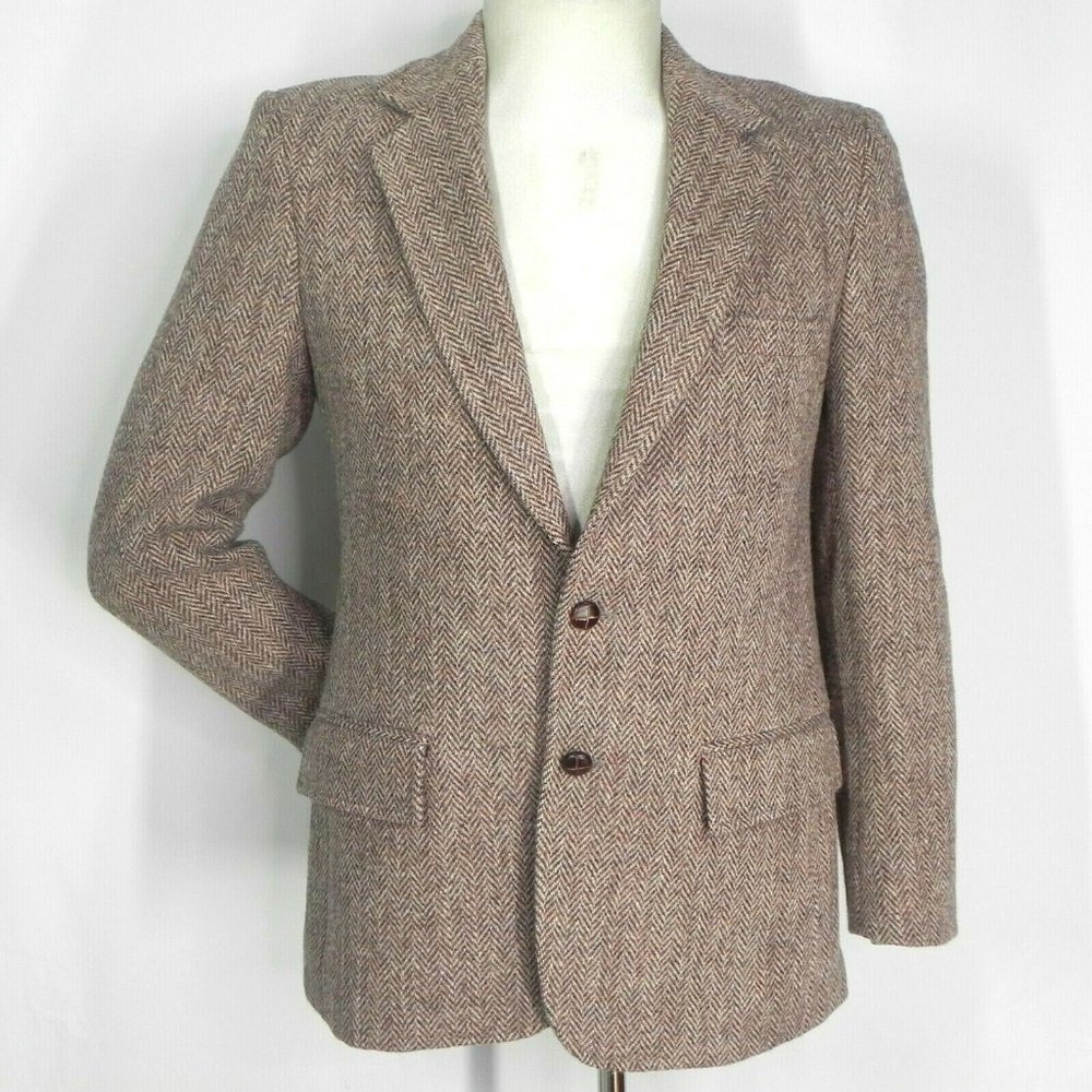 Vintage 70s Harris Tweed Wool Sport Coat
